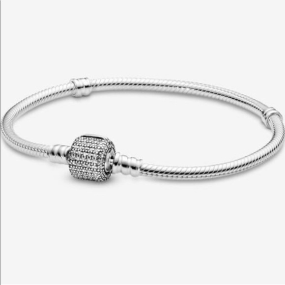 NIB NEW Pandora Pave Clasp Bracelet w/ Colorful Disney Theme Charms - Picture 13 of 13